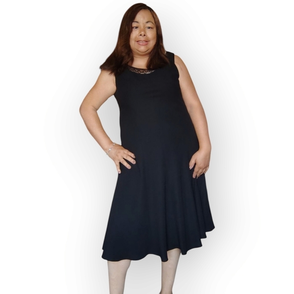 EVAN PICONE WOMENS MEDIUM BLACK MAXI DRESS - Picture 1 of 2